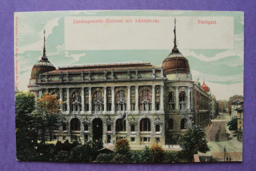 Ansichtskarte AK Stuttgart 1900-1910 Prägekarte, Landesgewerbe Museum Schlossstrasse